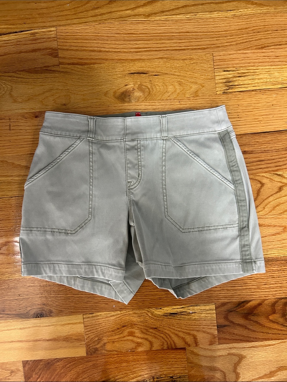 SPANX Light Gray green Utility Bermuda Shorts with Front Pockets